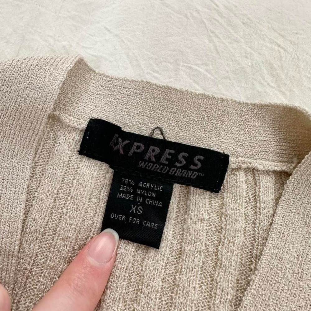 90s Express Beige Cardigan - Picture 5 of 8